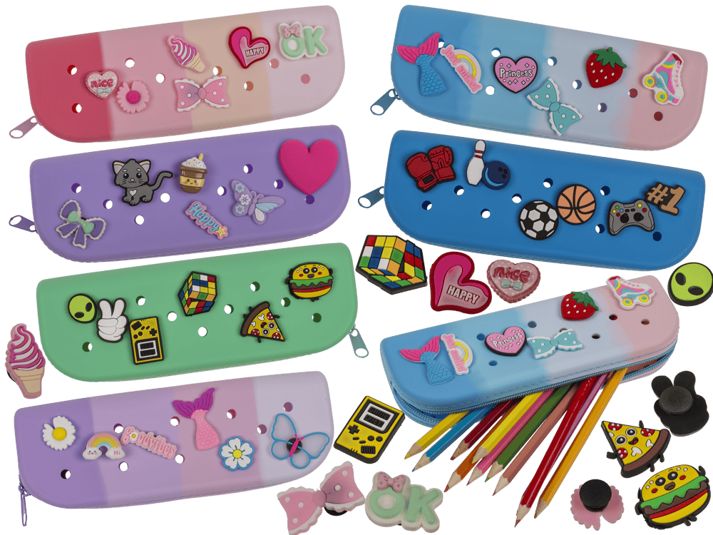 Charm Pencil Case, 19,5 x 8 cm, silicone,