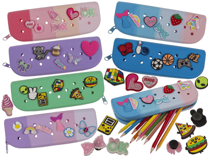 Charm Pencil Case, 19,5 x 8 cm, silicone,