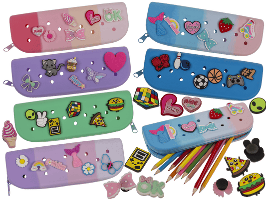Charm Pencil Case, 19,5 x 8 cm, silicone,