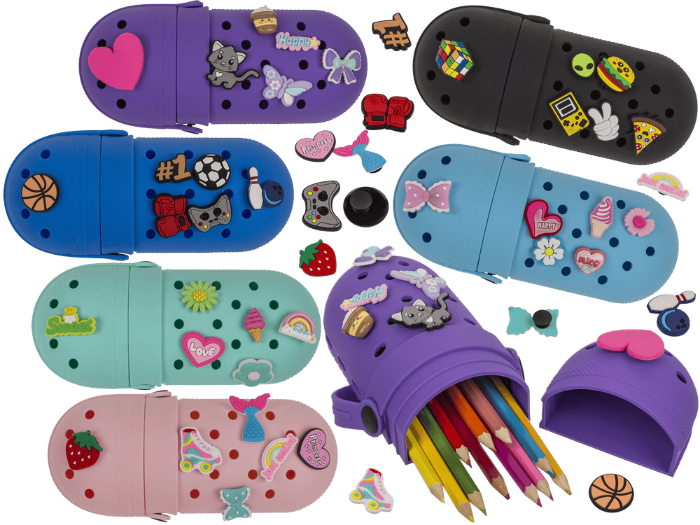 Charm Pencil Case, Sun Shoe, 20,5 x 8 cm,silicone,