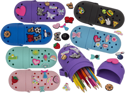 Charm Pencil Case, Sun Shoe, 20,5 x 8 cm,silicone,
