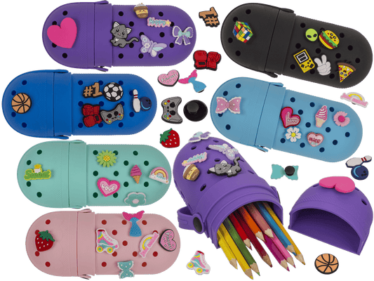 Charm Pencil Case, Sun Shoe, 20,5 x 8 cm,silicone,