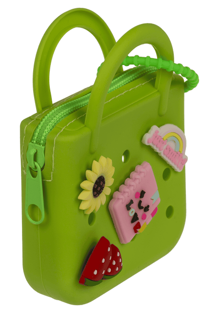 Charm purse, with zipper,