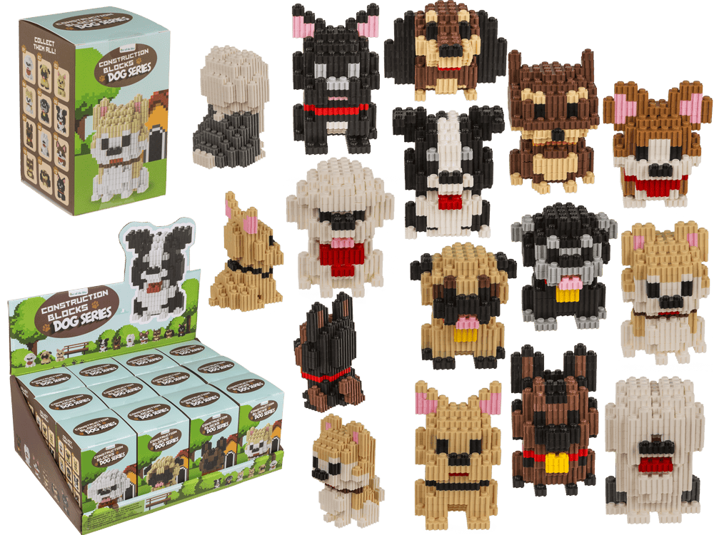 Construction blocks, Puppies,