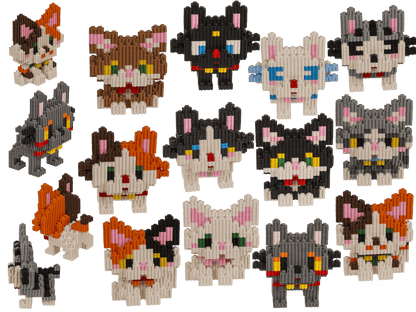 Construction blocks, Kittens,