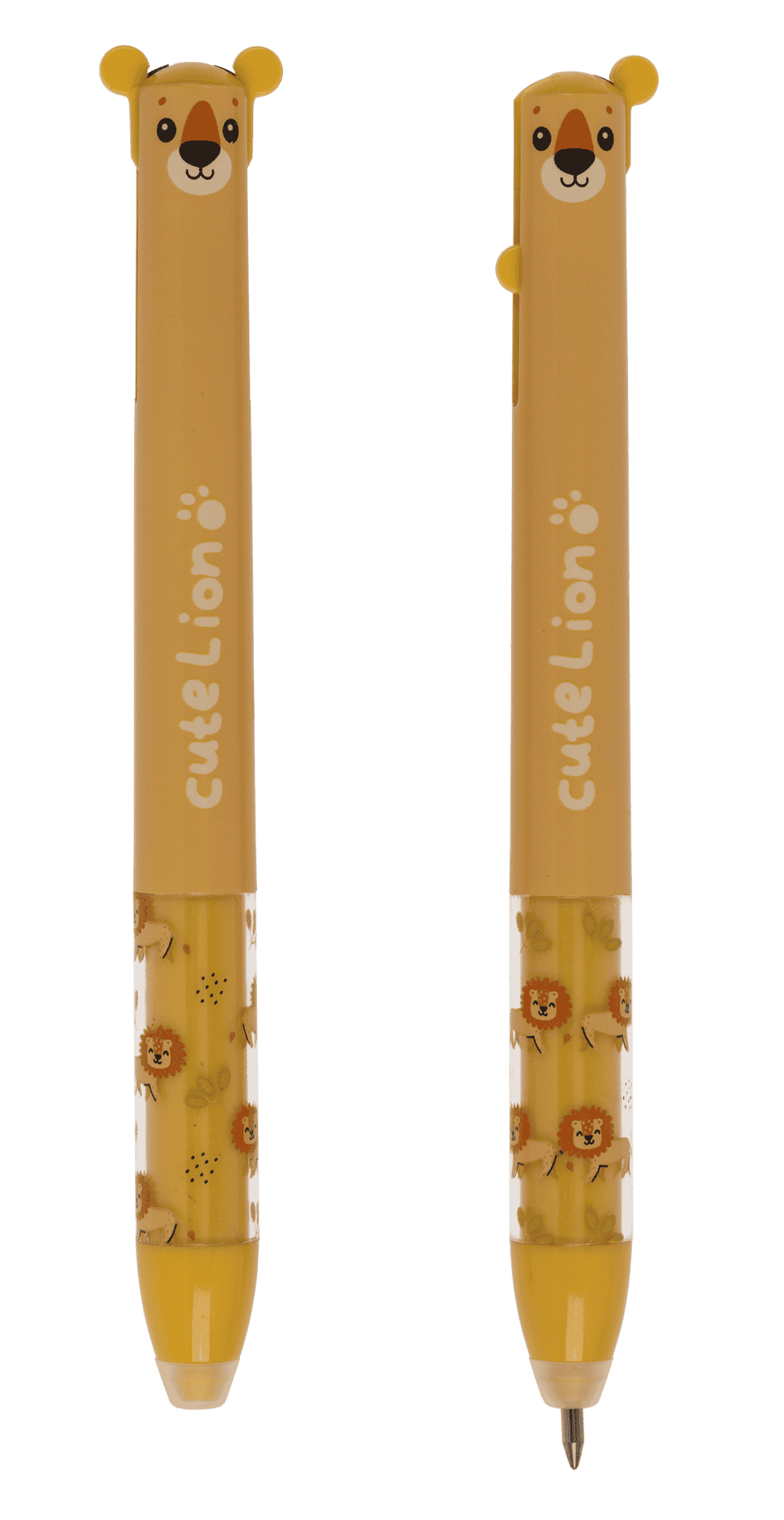 Stylo bicolore effaçable, animaux sauvages