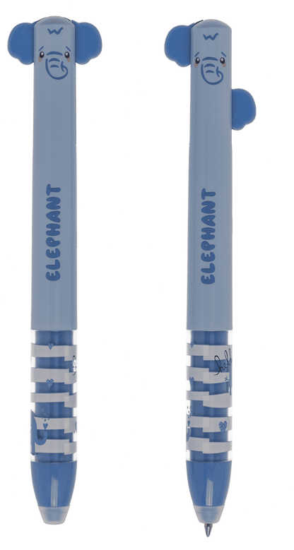 Stylo bicolore effaçable, animaux sauvages