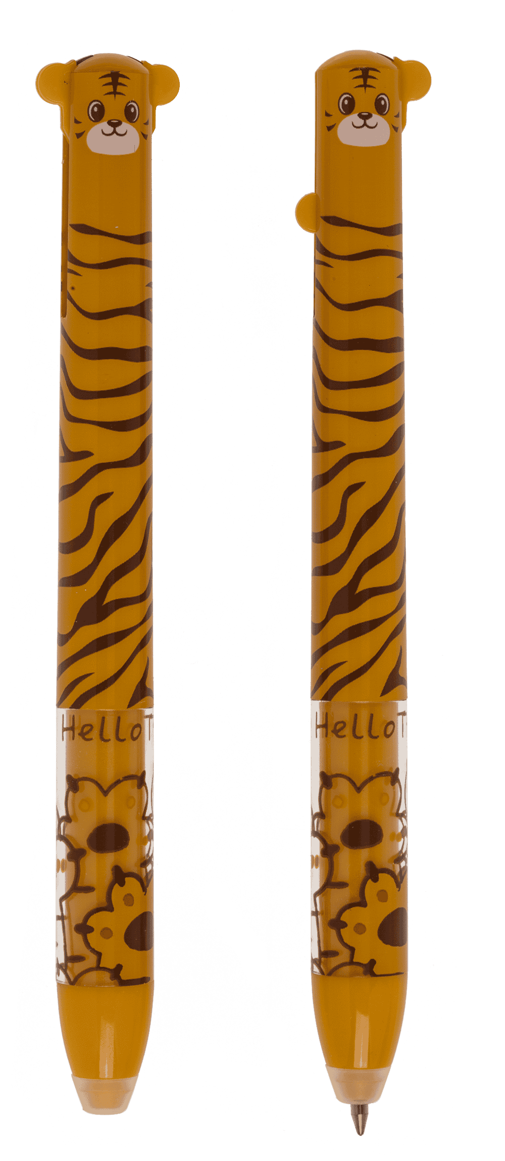 Stylo bicolore effaçable, animaux sauvages