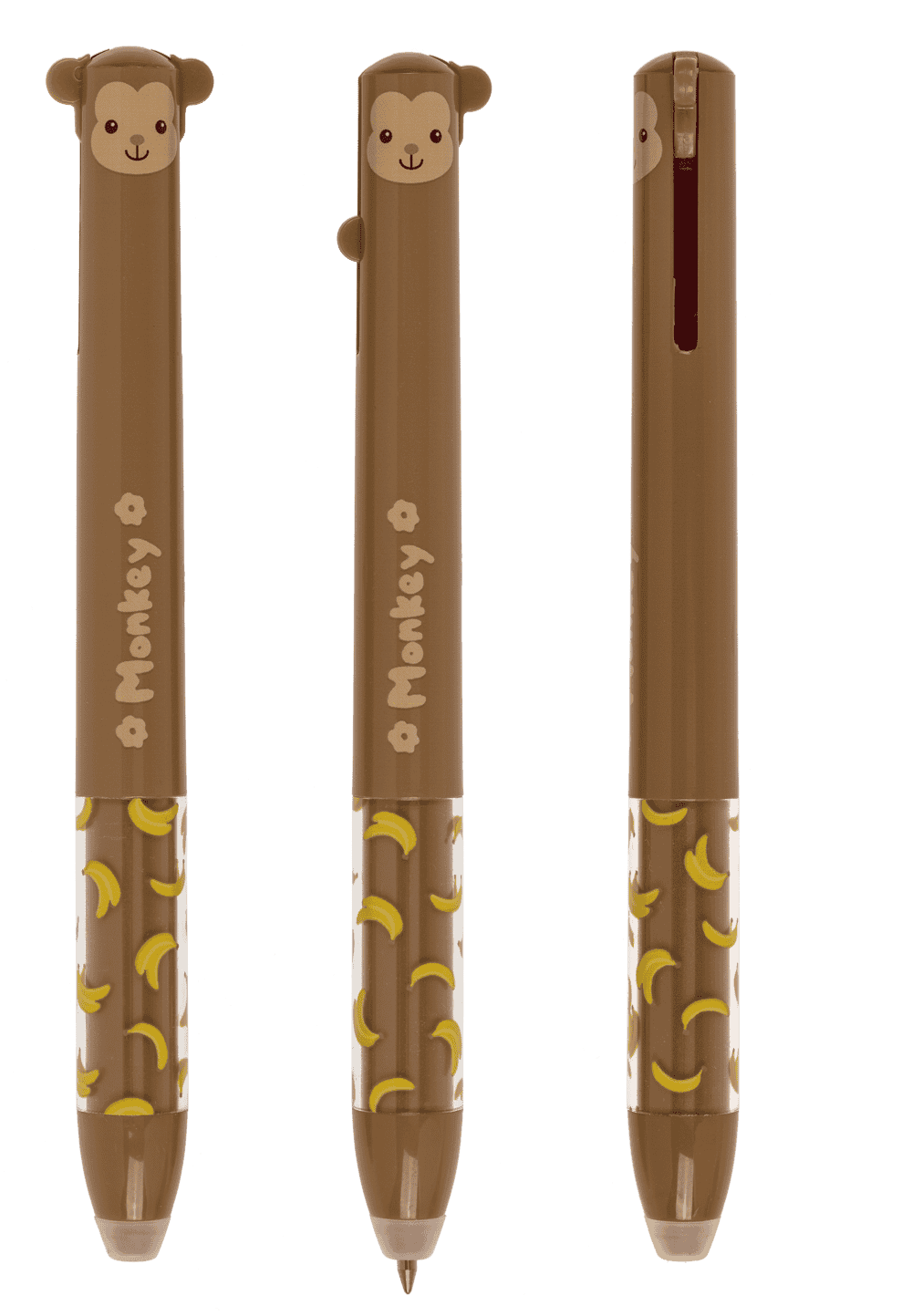 Stylo bicolore effaçable, animaux sauvages