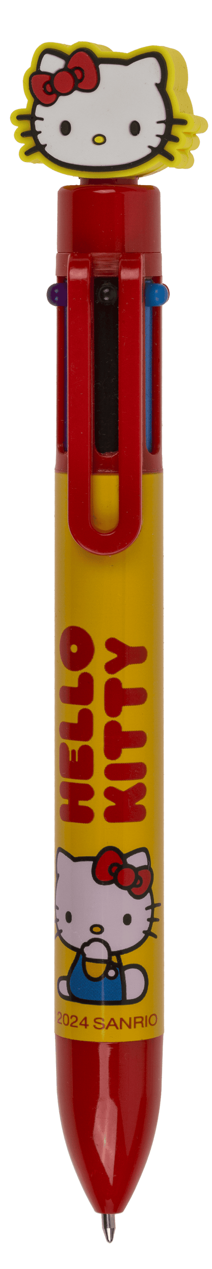 Ball Pen with 6 coloured cartridges, Hello Kitty,