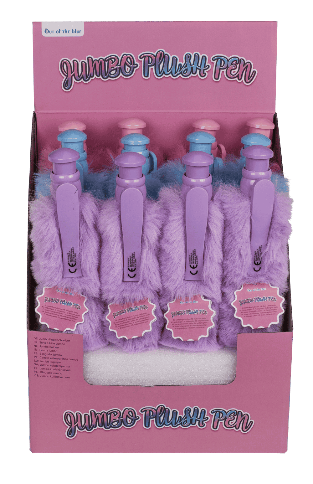 Jumbo Ballpoint pen with plush cover, 28 cm,