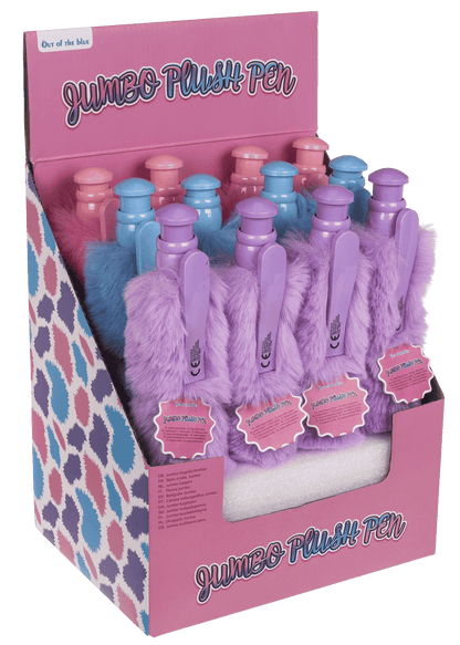 Jumbo Ballpoint pen with plush cover, 28 cm,