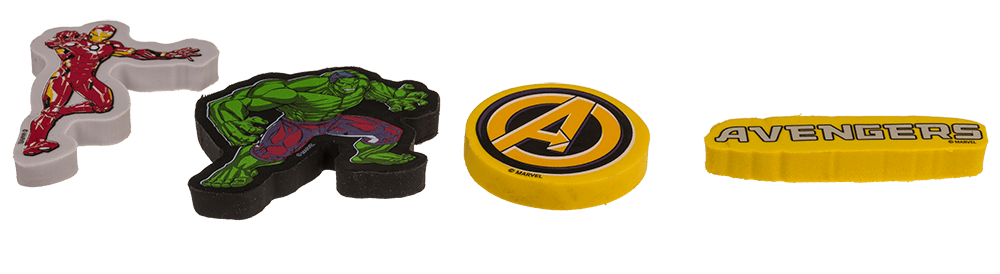Eraser, Avengers, set of 4