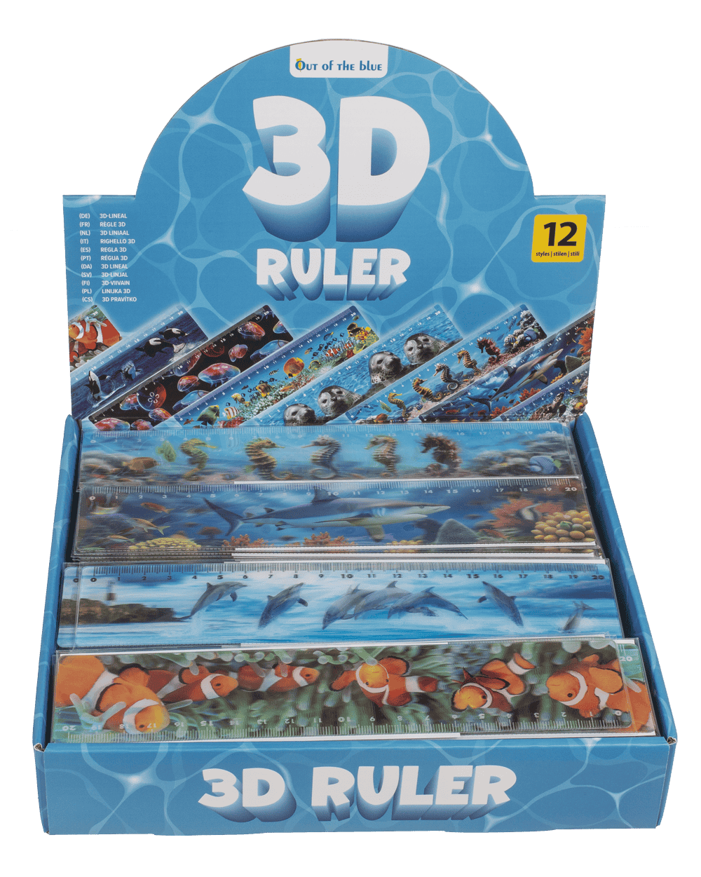 Ruler, Sealife, 21 x 4,5 cm,
