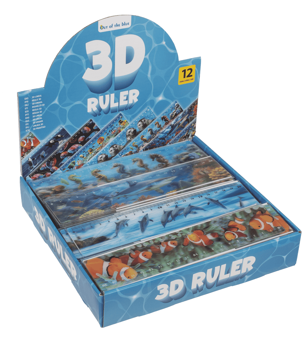 Ruler, Sealife, 21 x 4,5 cm,