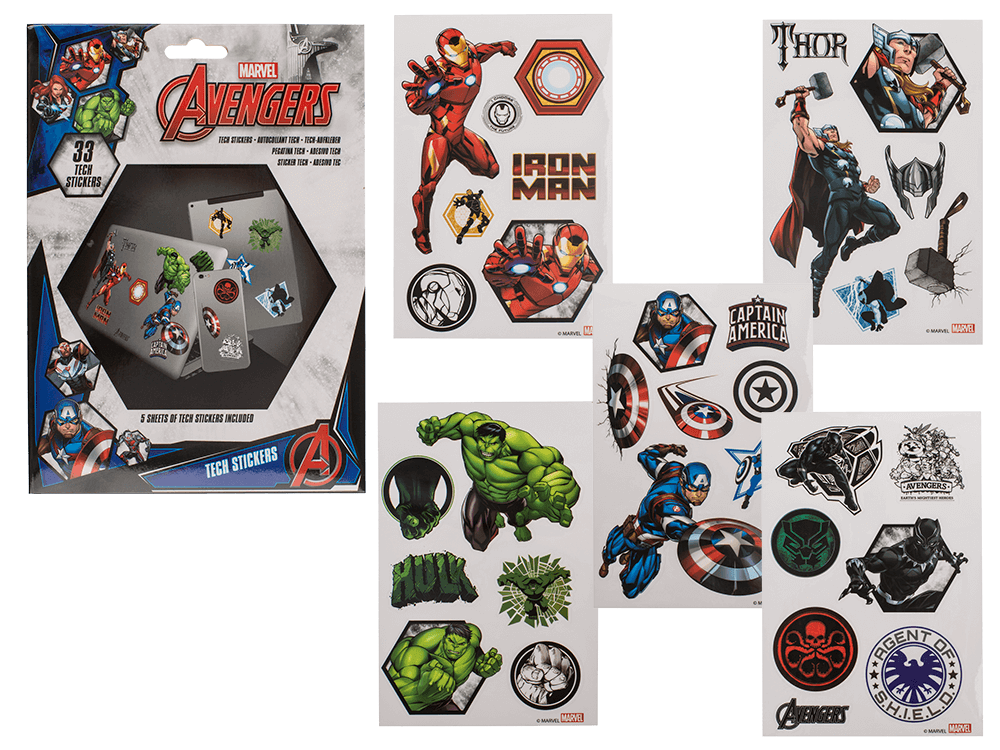 Tech Stickers Set, Avengers (Heroes),