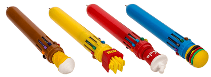 Ball Pen with 10 coloured cartridges, Fast Food,