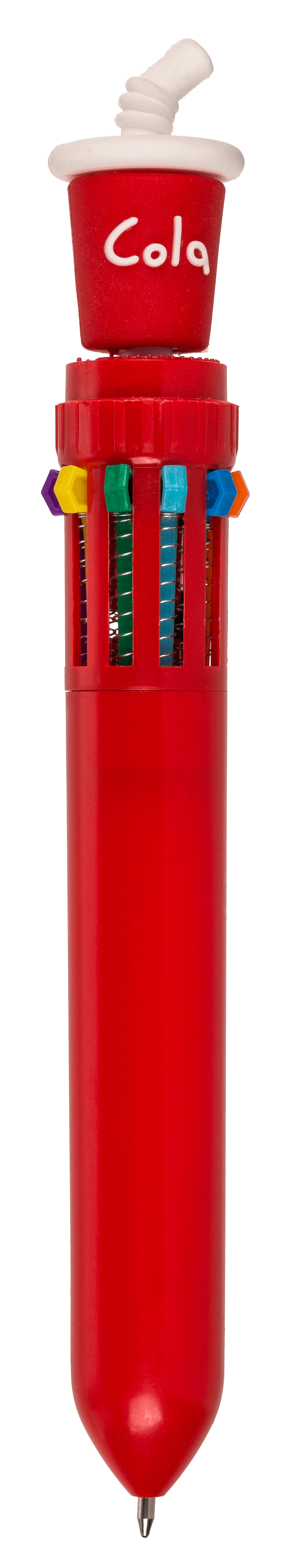 Ball Pen with 10 coloured cartridges, Fast Food,