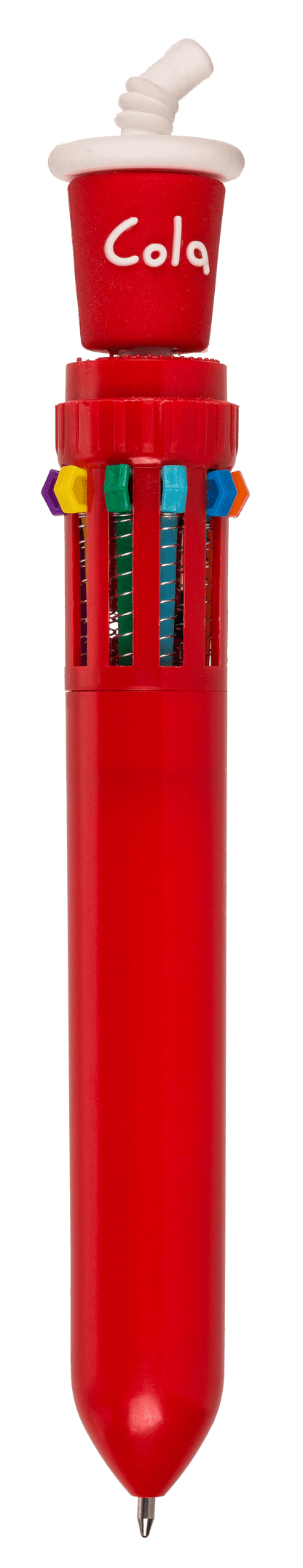 Ball Pen with 10 coloured cartridges, Fast Food,