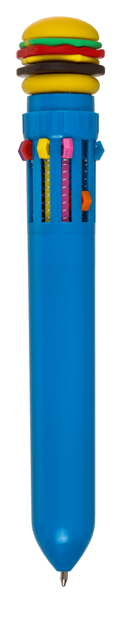 Ball Pen with 10 coloured cartridges, Fast Food,