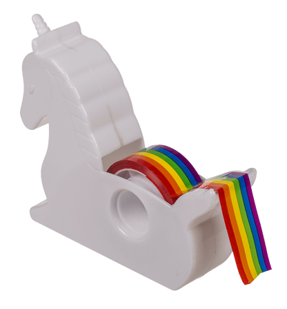 Unicorn Tape Dispenser, with Rainbow tape,