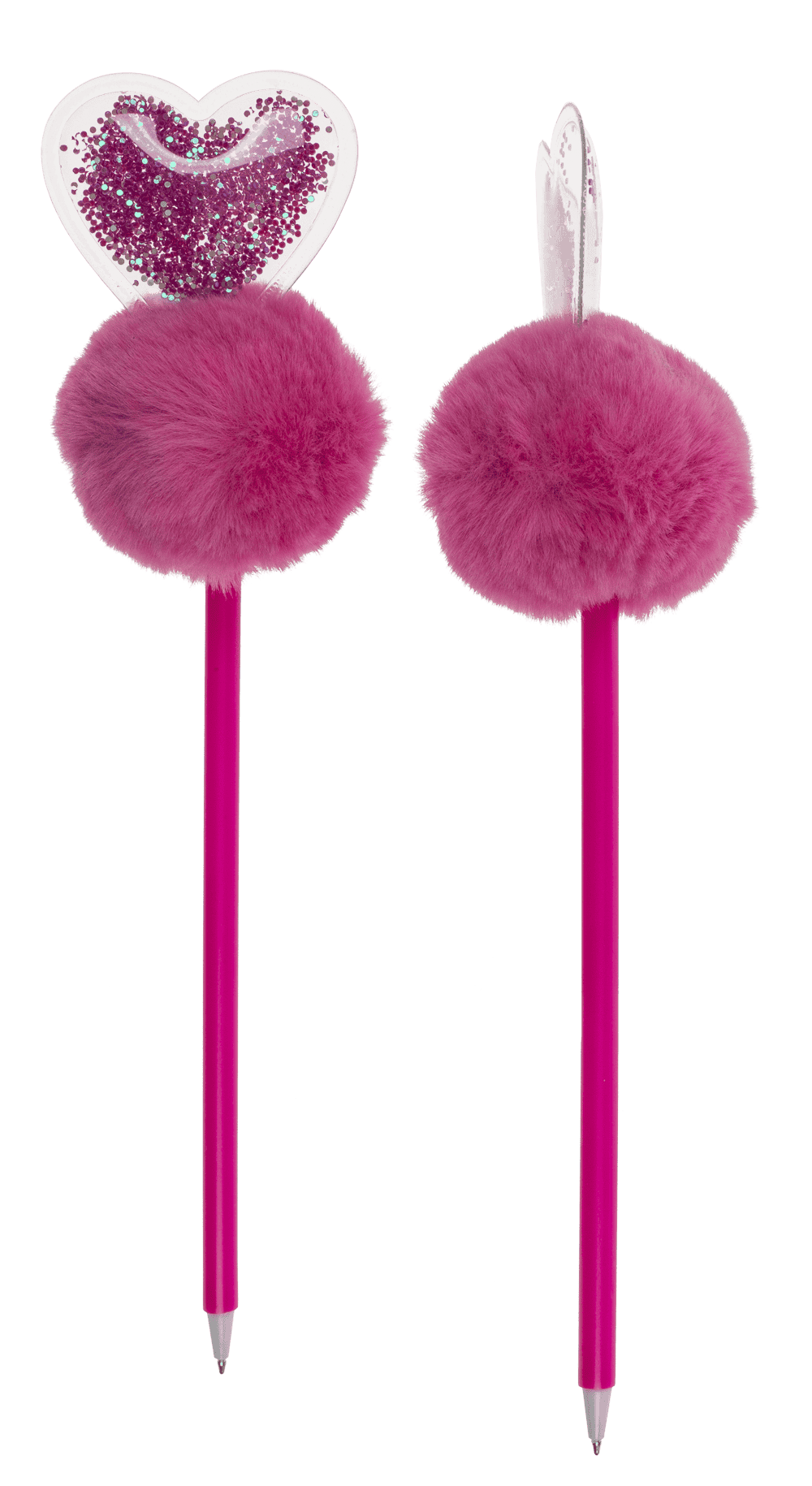 Pen, Glitter Heart Pom Pom,