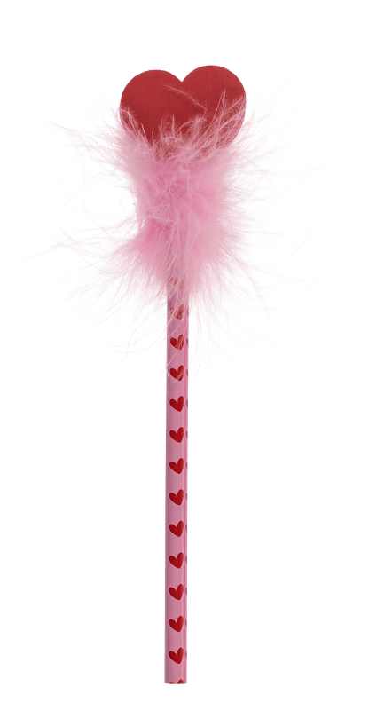 Pencil with eraser, Fluffy Heart,