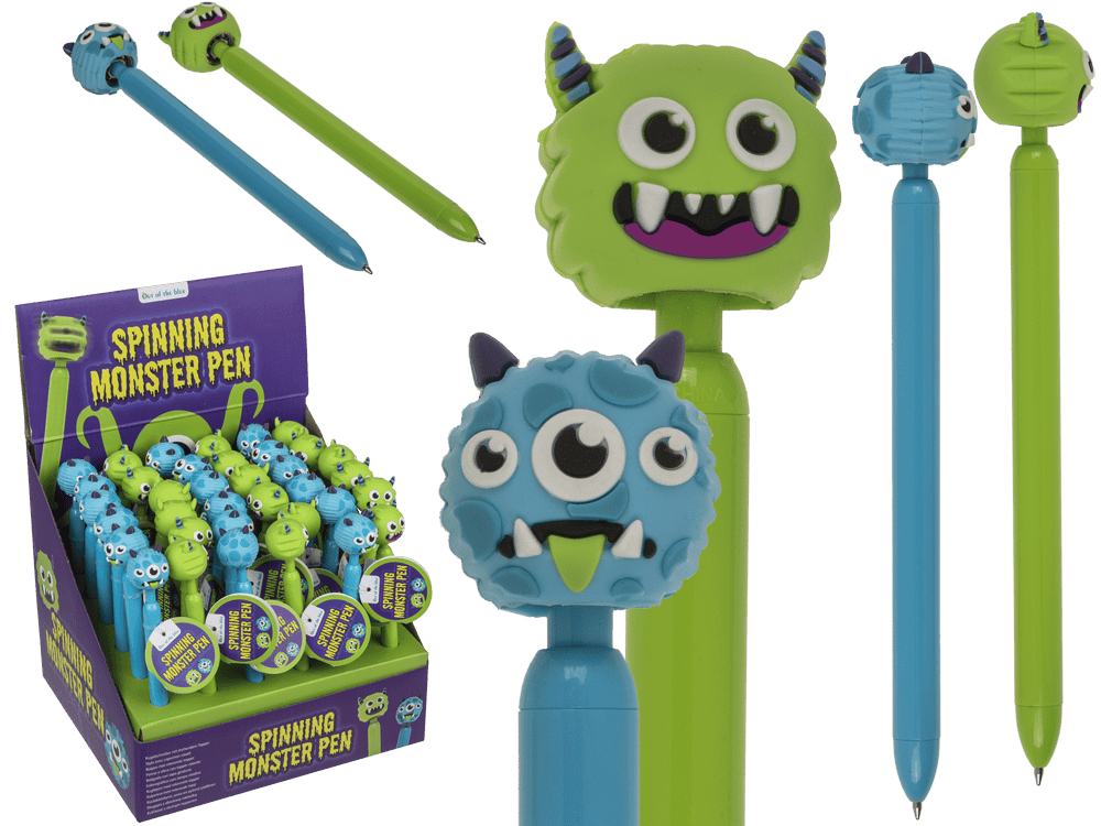Pen, Monster, with spinning topper,