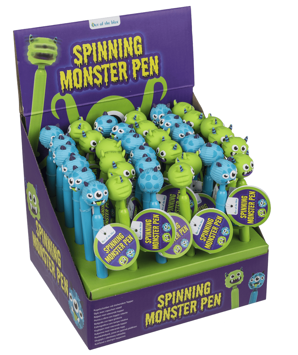 Pen, Monster, with spinning topper,