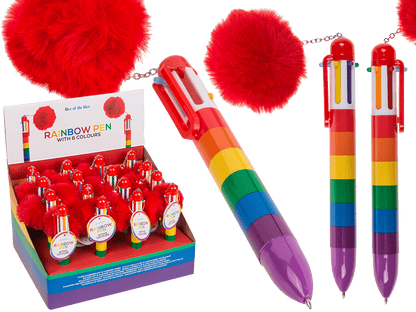 Ball Pen with 6 coloured cartridges,