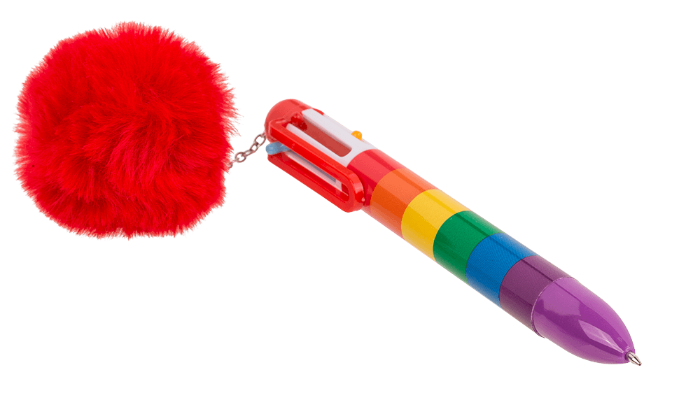 Ball Pen with 6 coloured cartridges,