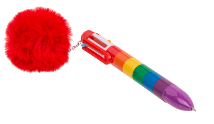 Ball Pen with 6 coloured cartridges,