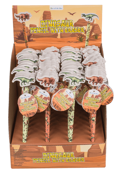 Pencil with eraser, Dinosaur,