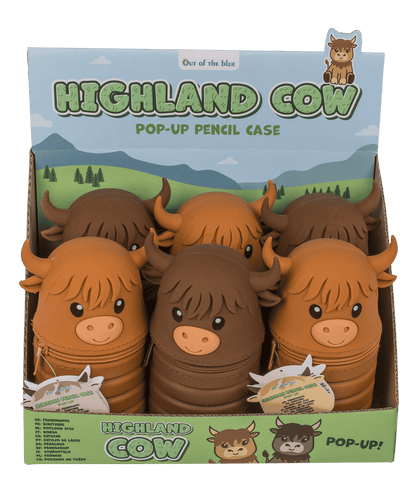 Pop-up pencil case, Highland Cow,