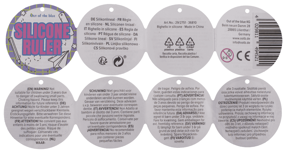 Silicone ruler, 31,5 cm,