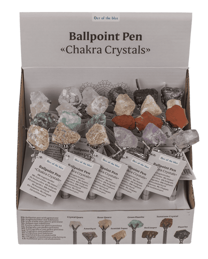 Gemstone Ballpoint Pen, Chakra Crystals,