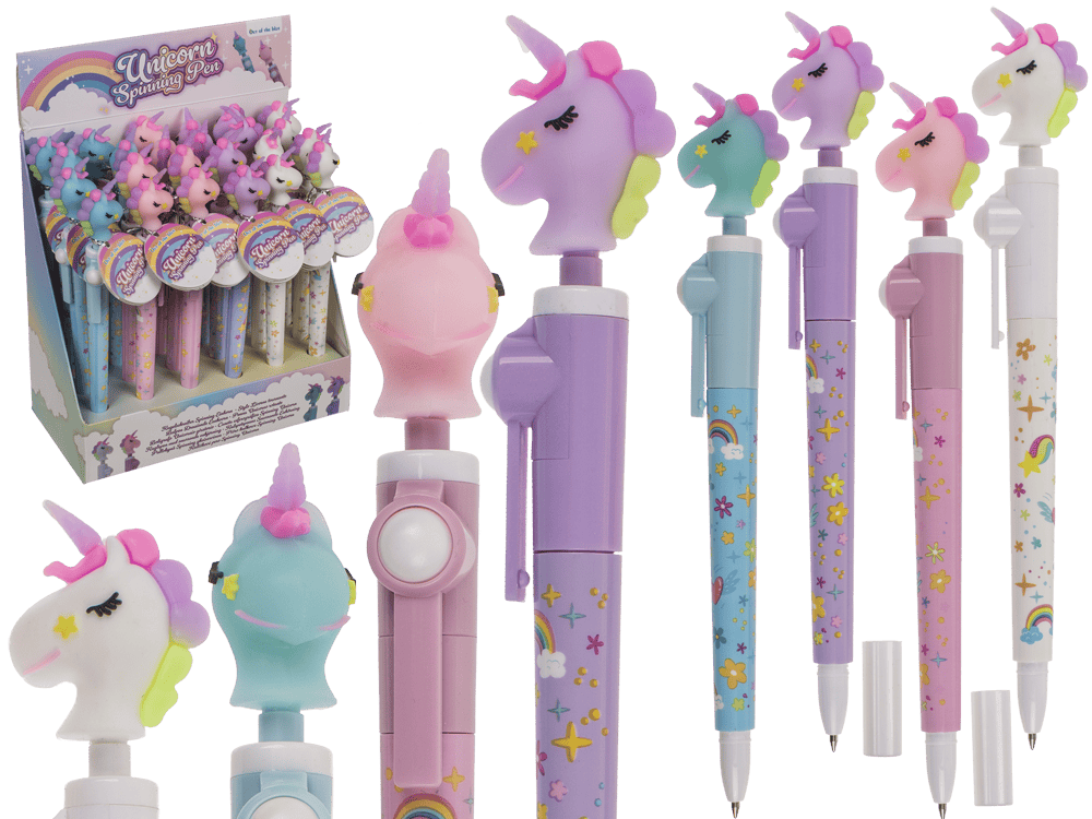 Pen, Spinning Unicorn, approx. 19 cm,