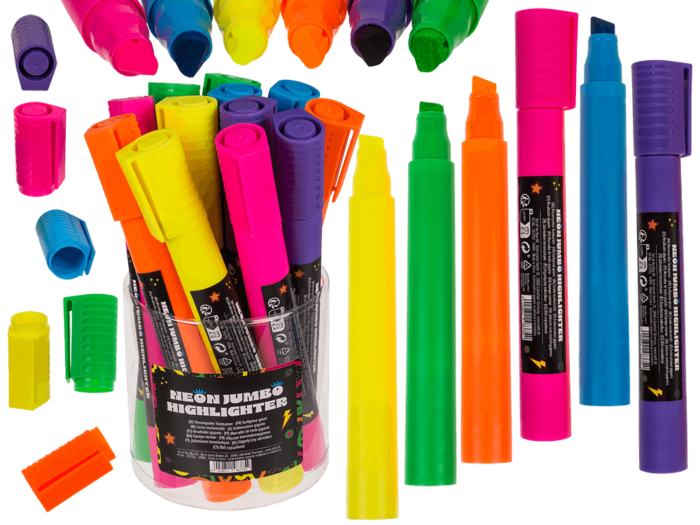 Jumbo highlighter, Neon,