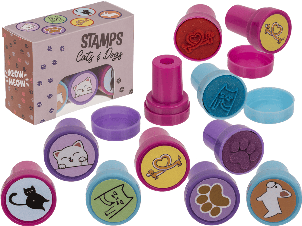 Stamps, Cats and Dogs, 2,5 cm.