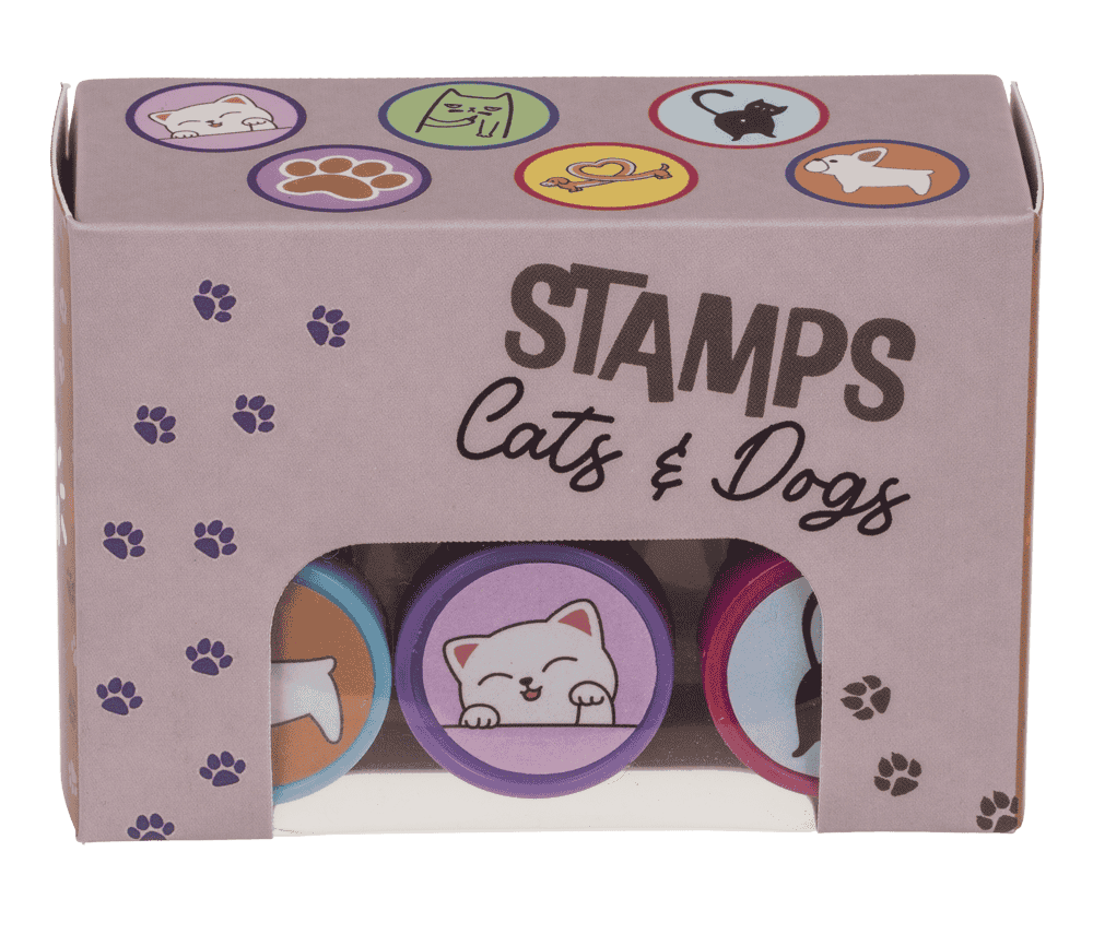 Stamps, Cats and Dogs, 2,5 cm.