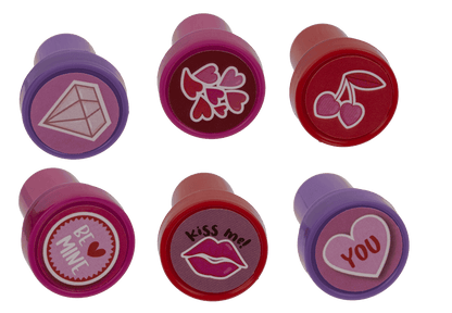 Stamps, Hearts and Kisses, 2,5 cm.