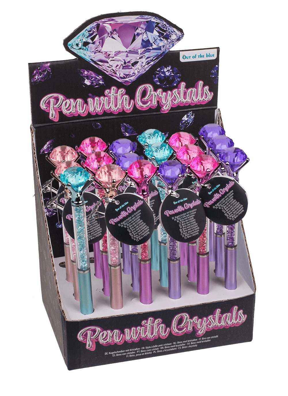 Pen with crystals, 16 cm,