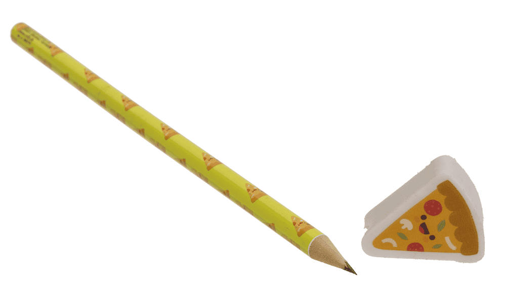 Pencil with eraser, Fast Food,