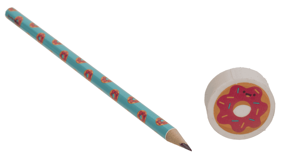 Pencil with eraser, Fast Food,