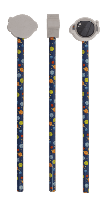 Pencil with eraser, Space,