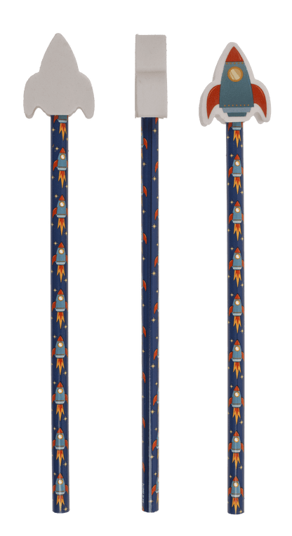 Pencil with eraser, Space,