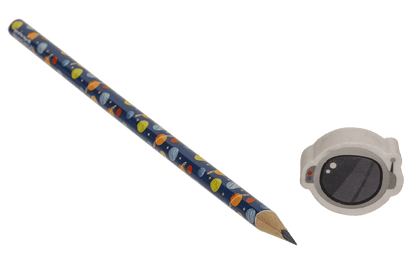 Pencil with eraser, Space,