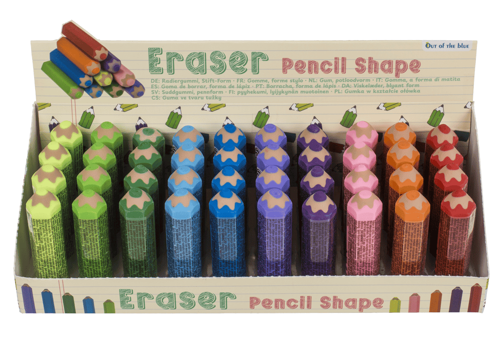 Eraser, Pencil shape, 6,6 cm,