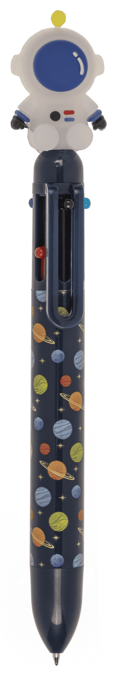 Ball Pen with 6 coloured cartridges, Space,