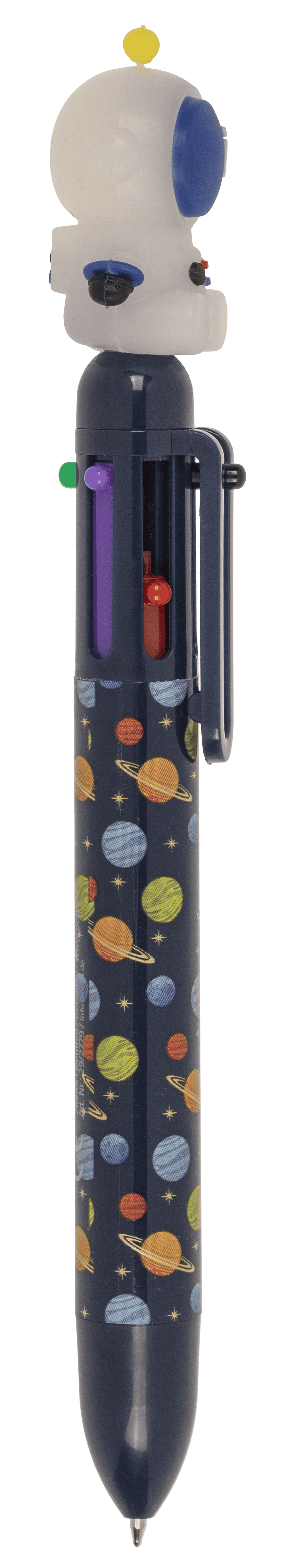 Ball Pen with 6 coloured cartridges, Space,